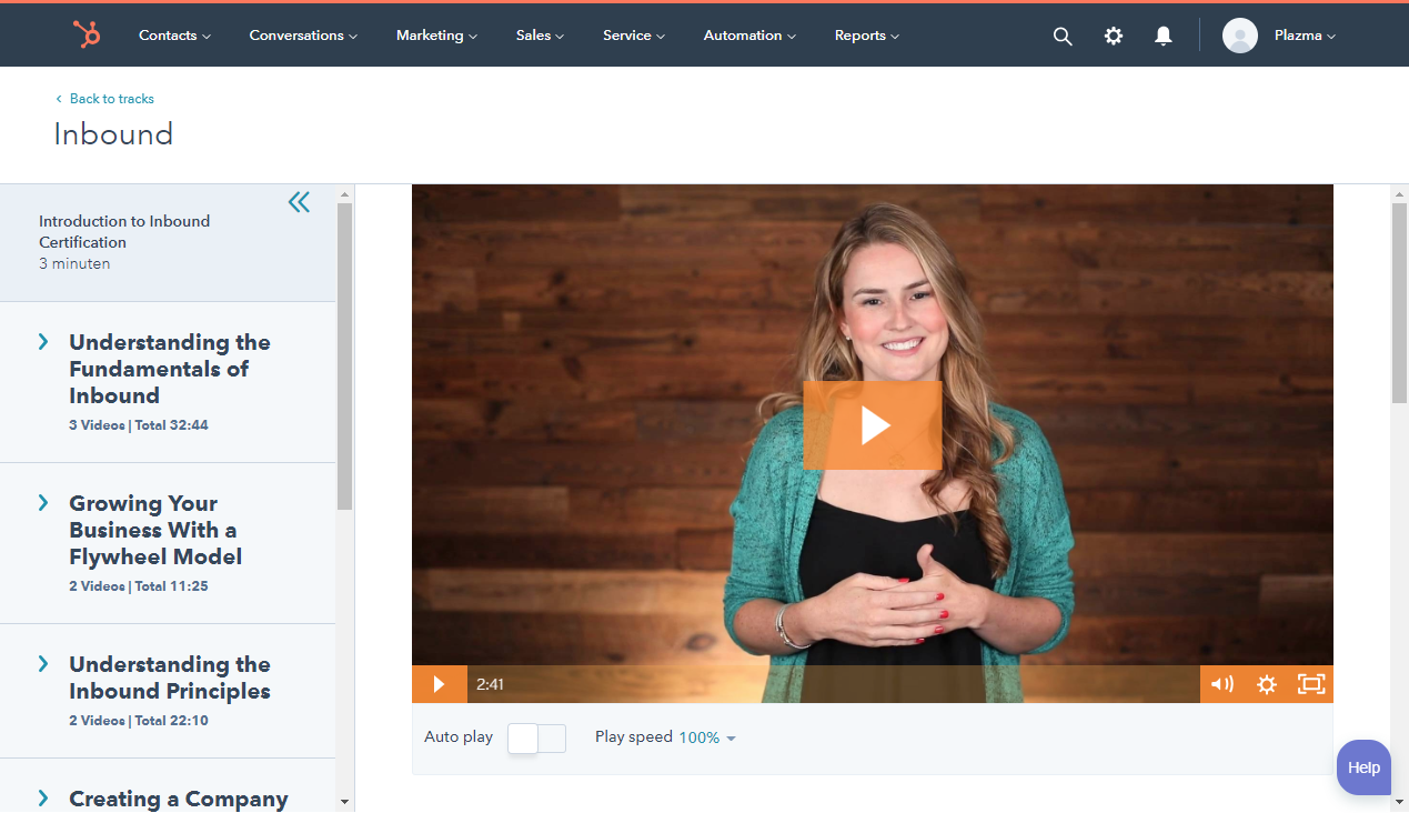 Hubspot learning center (Hubspot academy)